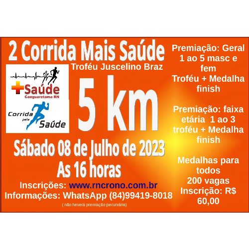 evento: 2ª CORRIDA MAIS SAÚDE 